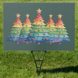 Christmas Pride Rainbow LGBTQ Equal Rights Gay Sign