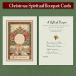 Christmas Priest Spiritual Bouquet Holy Cards<br><div class="desc">Christmas Spiritual Bouquets are the perfect gift for your pastor or priest this Christmas Season. This is a beautiful vintage traditional Catholic image of the Blessed Eucharist in the hands of the Priest at the altar with angels in adoration.
All text and fonts can be modified.</div>