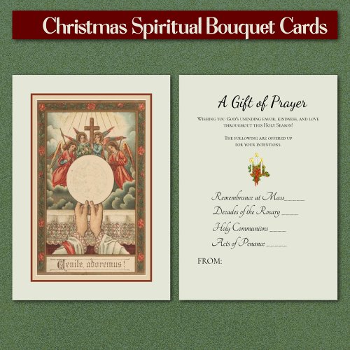 Christmas Priest Spiritual Bouquet Holy Cards
