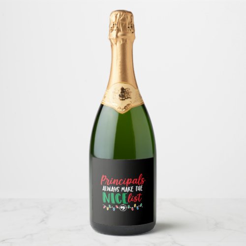 Christmas principal principal design     sparkling wine label