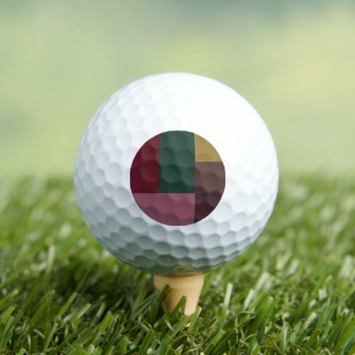 Christmas Print Color Block Golf Balls