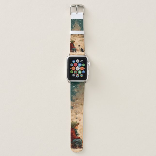 Christmas Printed Apple Watch Band – Festive Style (Front)