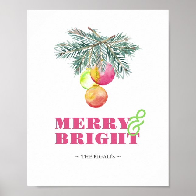 Christmas Prints Vibrant Pink (Front)