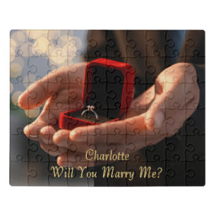 Christmas Proposal Will you Marry Me Gift Acrylic Jigsaw Puzzle