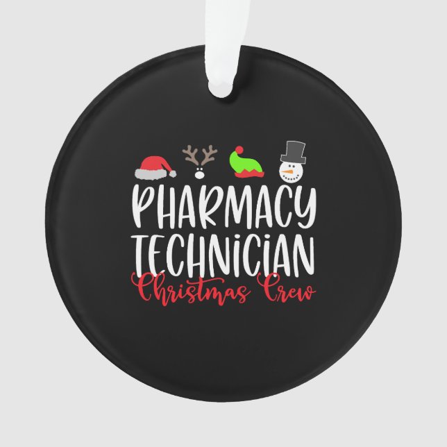 Christmas PT Pharmacy tech technician Ornament (Front)