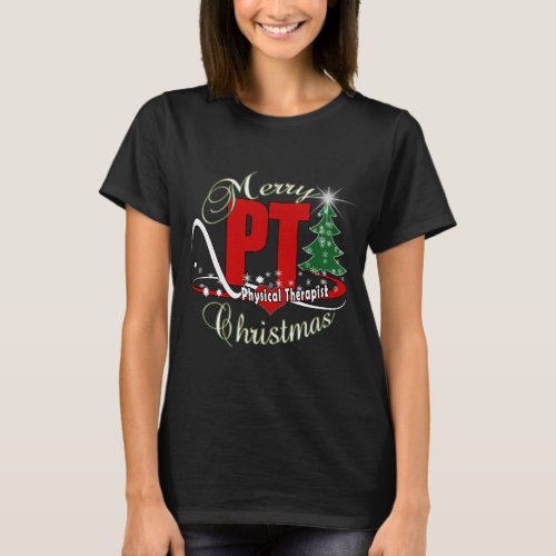 CHRISTMAS PT Physical Therapist T_Shirt