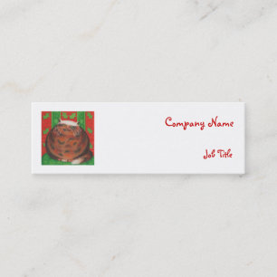 Christmas Pud business card template skinny white