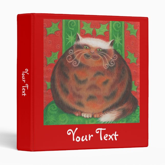 Christmas Pud 'Your Text' custom binder (Front/Spine)