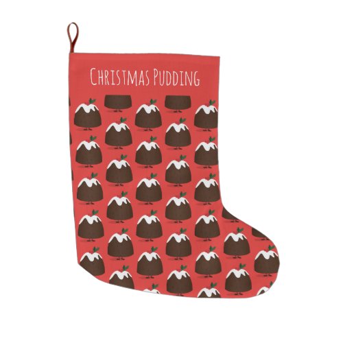 Christmas Pudding Cartoon Character  Stocking