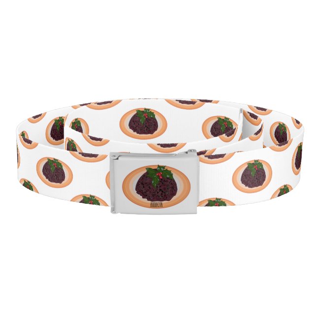 Christmas pudding cartoon illustration belt (Coil)