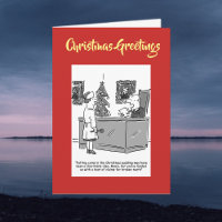 Christmas Pudding Christmas Card with QR Code