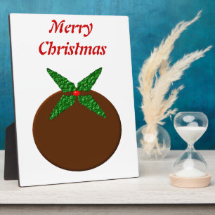 Christmas Pudding Customizable Plaque