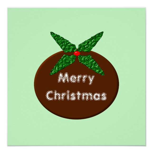 Christmas Pudding Customizable Poster (Front)