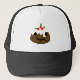 christmas pudding emoji trucker hat