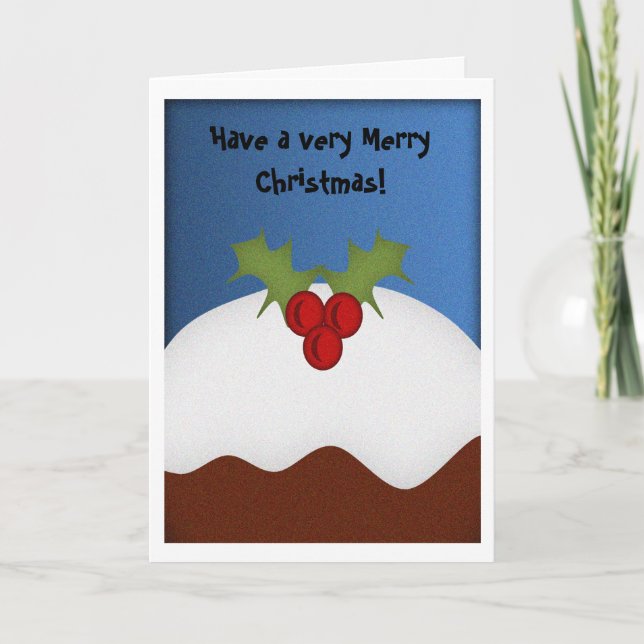 Christmas Pudding Holiday Card (Front)
