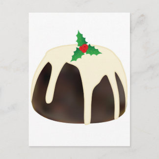 Christmas Pudding Holiday Postcard