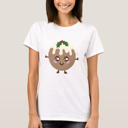 Christmas Pudding Kawaii T_Shirt