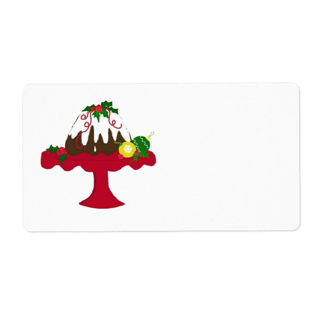 Christmas Pudding Label (Front)