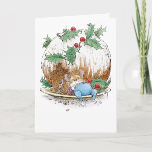 Christmas Pudding Mouse by Wallace Tripp Card