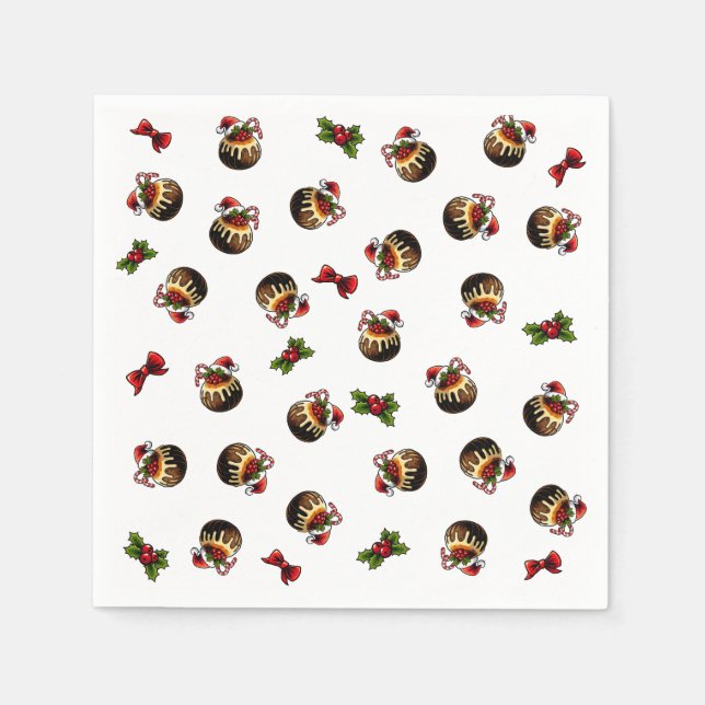 Christmas Pudding Paper Napkin (Front)