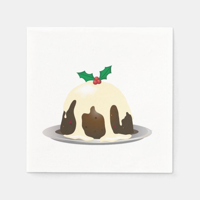 Christmas Pudding Paper Napkins (Front)