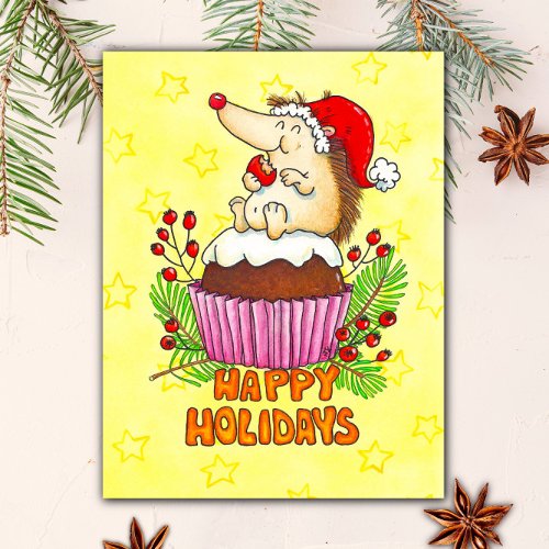 Christmas Pudding Postcard