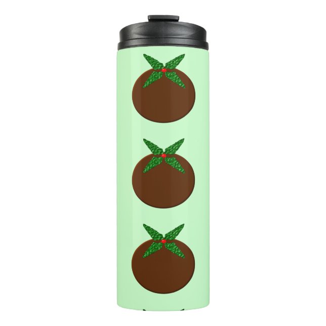 Christmas Pudding Thermal Tumbler (Front)