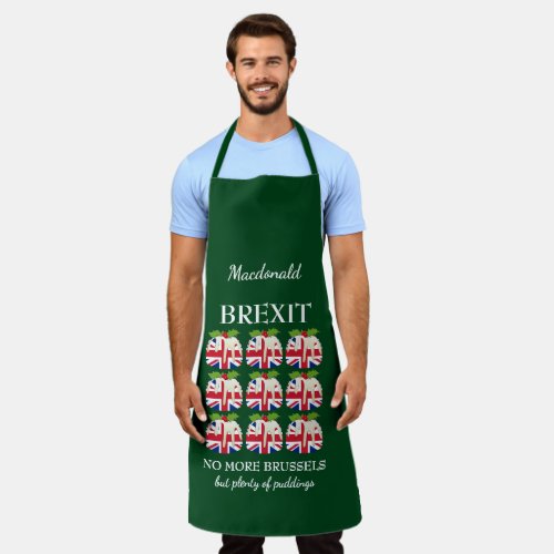 Christmas Pudding  Union Jack  BREXIT Apron