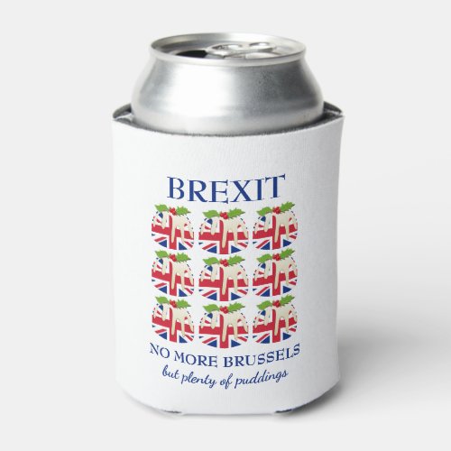 Christmas Pudding  Union Jack  BREXIT Can Cooler
