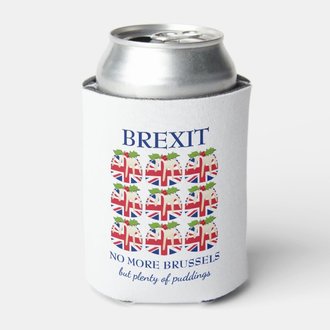 Christmas Pudding | Union Jack | BREXIT Can Cooler (Can Front)
