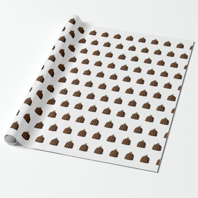 Christmas Pudding Wrapping Paper (Unrolled)