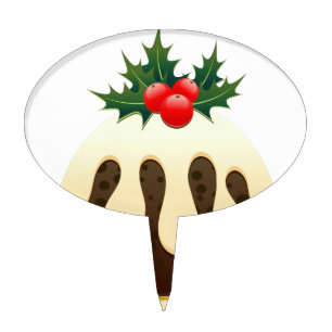 christmas puddings cake topper