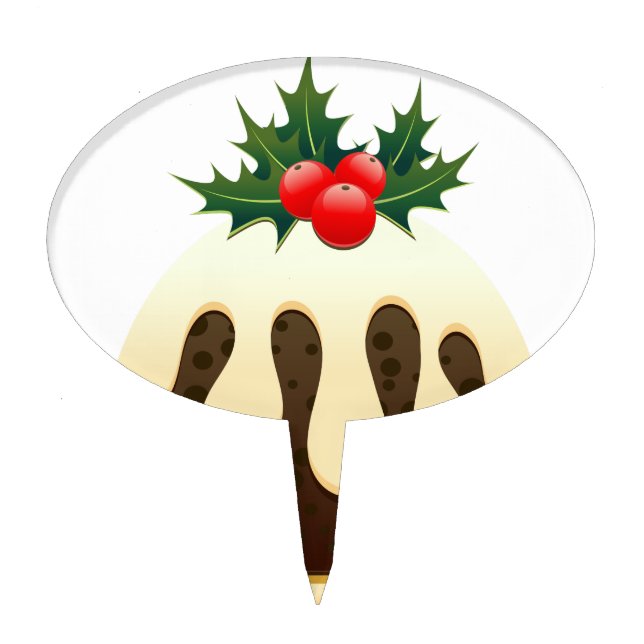 christmas puddings cake topper (Front)