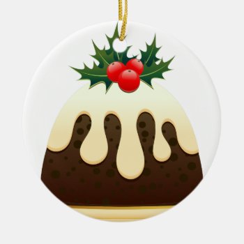 Christmas Puddings Ceramic Ornament by funnychristmas at Zazzle