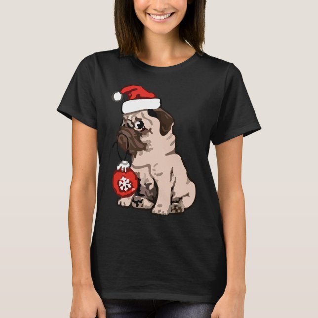 Christmas Pug Classic T-Shirt 168 (Front)