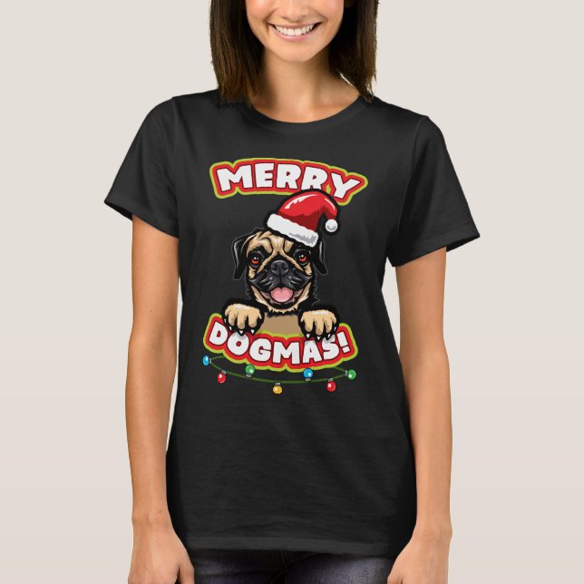 Christmas Pug Classic T-Shirt 854 (Front)