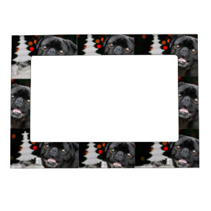 Christmas pug dog magnetic frame