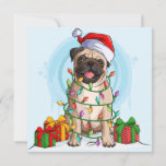 Christmas Pug Holiday Card