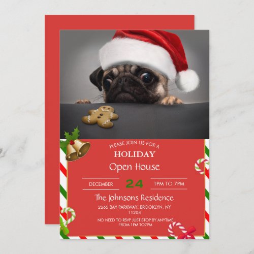 Christmas Pug       Invitation