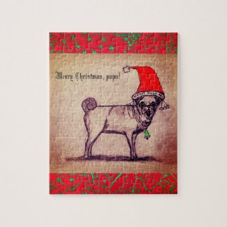 Christmas Pug Jigsaw Puzzle Game