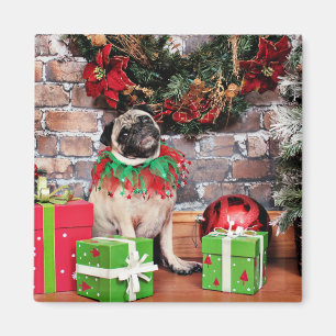 Christmas - Pug - Lily Lou Magnet