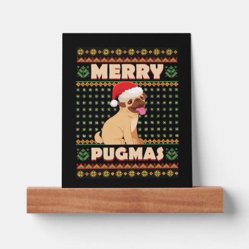 Christmas Pug Merry Xmas Dog Life   Picture Ledge