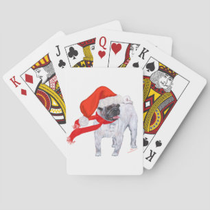 Christmas Pug Poker Cards