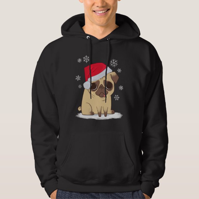 Christmas Pug (red) Classic T-Shirt 271 Hoodie (Front)