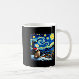 Christmas Pug Starry Night Coffee Mug