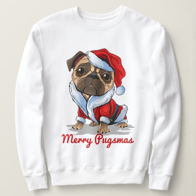 Christmas Pug Sweatshirt (Design Front)
