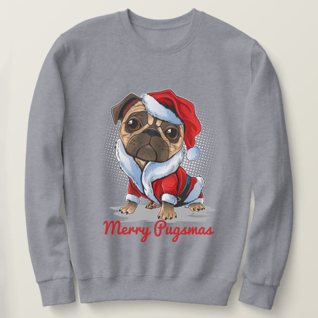Christmas Pug Sweatshirt (Design Front)