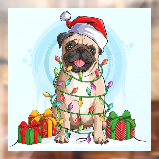 Christmas Pug Window Cling (Sheet 2)
