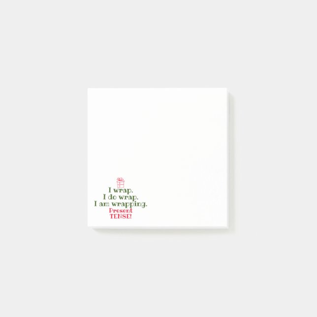 Christmas Pun | Funny Holiday Grammar Humor Post-it Notes (Front)