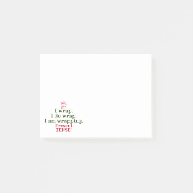 Christmas Pun | Funny Holiday Grammar Humor Post-it Notes (Front)